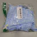 Vintage Gingham Halter Tank Top & Cinched Tie Side Tankini Set (Small, Light Blue)