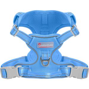 BARKBAY Dog Harness No Pull Mesh for Large Dogs - Adjustable, Reflective, Comfortable, No Choke, Heavy-Duty - Perfect for Outdoor Training, Walking, and Hiking-Strong & Durable- XL & Blue Mesh