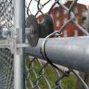 Blulu 2 Pcs Chain Link Nylon Rolling Gate Track Wheel Sliding Rollers Galvanized Steel Hardware Cantilever Wheel for 2" (1-7/8") Gate Frame and 1-5/8" Track Pipe