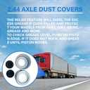 2-3/8" Dust Cap Grease Cover Axle Dust Covers Dust Cap Hub Dust Cap Cup Grease Cover & Rubber Plugs for 2.44 Dexter EZ Lube Camper Axle Trailer Axle & Outer Bearing LM67048 15123(4 Pack)