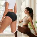 INNERSY Womens Underwear Cotton Seamless Hipster Panties No Show Soft Bikini Briefs 3-Pack (XL)