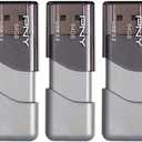 PNY 64GB Turbo Attach 3 USB 3.0 Flash Drive, Silver (Pack of 5)