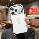 MOWIME Compatible with iPhone 17 Pro Max Case with Finger Strap, White Cheetah Leopard Print Pattern for Women Girls, Slim Shockproof 2 in 1 Silicone TPU Case for iPhone 17 Pro Max 6.9 Inch