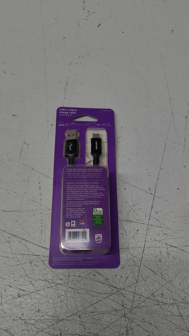 Philips USB-A to USB-C Cable 3ft Braised
