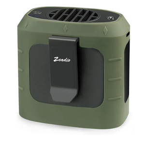 Zeadio Portable Waist Clip Fan, 3 Speeds 10000mAh Operated Hands-free Wearable Necklace Fan, with lighting function for Hot Flashes Home Office Travel Outdoor Sports - Green