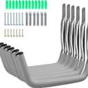 Garage Hooks 6 Pack 15" Stainless Steel, 100LB Heavy Duty Kayak Storage Rack Kayak Wall Mount, Kayak Hanger & Kayak Storage Hooks for Kayak/Bike/Ladder with EVA Anti-Scratch Pads Indoor Organizer
