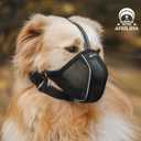 Dog Muzzle, Soft Mesh Muzzle for Large Medium Sized Dogs, Reflective Adjustable Lightweight Dog Muzzle for Scavenging Biting Grooming Chewing Vet Visit, Allows Panting Drinking, Medium