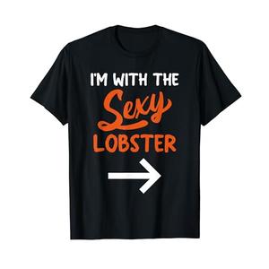 Lazy Halloween Costume For Couple I'm With The Sexy Lobster T-Shirt 2XL