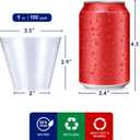 JOLLY CHEF 9 oz Clear Disposable Plastic Cups, 100 Pack Clear Plastic Cups Tumblers, Heavy-duty Party Glasses, Disposable Cups for Thanksgiving, Halloween, Christmas Party