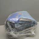 GarveeHome Scalloped Blue Washable Area Rug 6x9 Rugs for Living Room Soft Low-Pile Solid Large Carpet for Bedroom Dining Nursery Non Slip Mat with Rubber