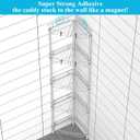 HuggieGems 5 Tier Floor Standing Corner Shower Caddy Organizer Shelf with Hooks, Bathroom Shelves Stand Rack, Silver