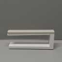 Yamazaki Industries 3420 Magnetic Kitchen Paper Holder with Stopper, Plate, White