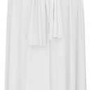 Women Transformer Hi Low Evening Long Prom Dress Halter Convertible Multi Way Spaghetti Strap Wedding Cocktail Maxi Gown (White, S)