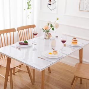 Clear Table Cover Protector 2mm, PVC Large Frosted Desk Mat, Waterproof Transparent Tablecloth for Writing Desk, Coffee Table and Countertop, Non-Slip Anti-Oil Easy to Clean(15.7'' x 35.4'')