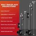Trailer Jack 2000 lbs with 6" Dual Wheels-Heavy Duty for 15.7" Lift-RV Boat Trailer Tongue Jack