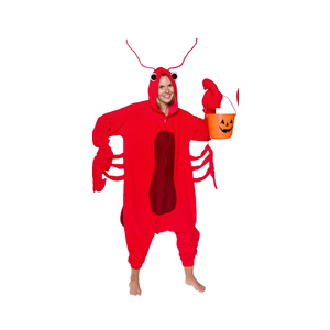 Funziez! Sea Creatures Onesie Lobster, Clown Fish, Hammerhead Shark, Octopus, Squid - Plush Adult Animal Costume Jumpsuit Medium 