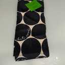 Kate Spade New York Joy Dot Kitchen Towels 2-Pack Set, Absorbent 100% Cotton Velour, Black/Beige, 17"x28"