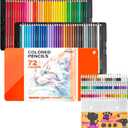 72 Colored Pencils & 63 Acrylic Paint Pens Complete Set for Drawing & Painting on Paper, Canvas & More