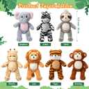 Civaner 7 Pcs Stuffed Animals Bulk 12.5 Inch Cute Soft Animal Plush Toys for Kids Birthday Gifts Baby Shower Party Decorations(Bright Color,Forest)