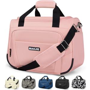 Underseat Carry On Luggage - Lightweight Travel Tote Weekender Bag Overnight Duffle for Travel, Personal Item - Pink-16Inch