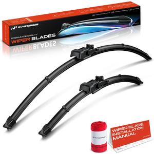 A-Premium 28"+18" Windshield Wiper Blades Compatible with Tesla Model S 2012-2024 - TLP Connector, All-Season Wipers with Wear Indicator & Towel, Left and Right (Pack of 2)
