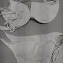 Fanuerg Women's Underwire Triangle Bikini Set Halter String Two Piece Swimsuit Thong Bathing Suit Size L