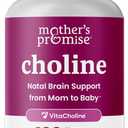 Prenatal Choline Supplements 550mg | 120 Capsules | Supports Baby’s Brain Development & Cognitive Function During Pregnancy & Nursing | Ultra Pure Natal VitaCholine, Vegan Choline Bitartrate for Women, EXP: 02/2028
