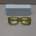 IBOANN Oversized Blue Light Glasses for Woman, Funky Fashion Glasses With Preppy Look, Reduce Screen Fatigue Computer Glasses (Medium, Olive Green)