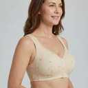 Daisy Bras for Older Women No Underwire Front Closure Comfort Senior Wireless Snap Closing Bra, 44D