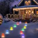 WILLBOND 24 8" Christmas Gumdrop Pathway Lights - Walkway Colorful Sugar Coated with LED C9 Bulbs Outdoor Decoration for Winter Holiday Lawn, Yard & Garden (12 in 1,Rainbow)