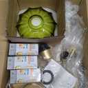 Vintage Floor Lamps for Living Room Bedroom-3 Light Dimmable Gold Floor Lamp with Glass Lampshape, Flower Tall Lamp Modern Mid Century Standing Lamp Green Tree Floor Lamp for Bedroom Corner (7.8inch)