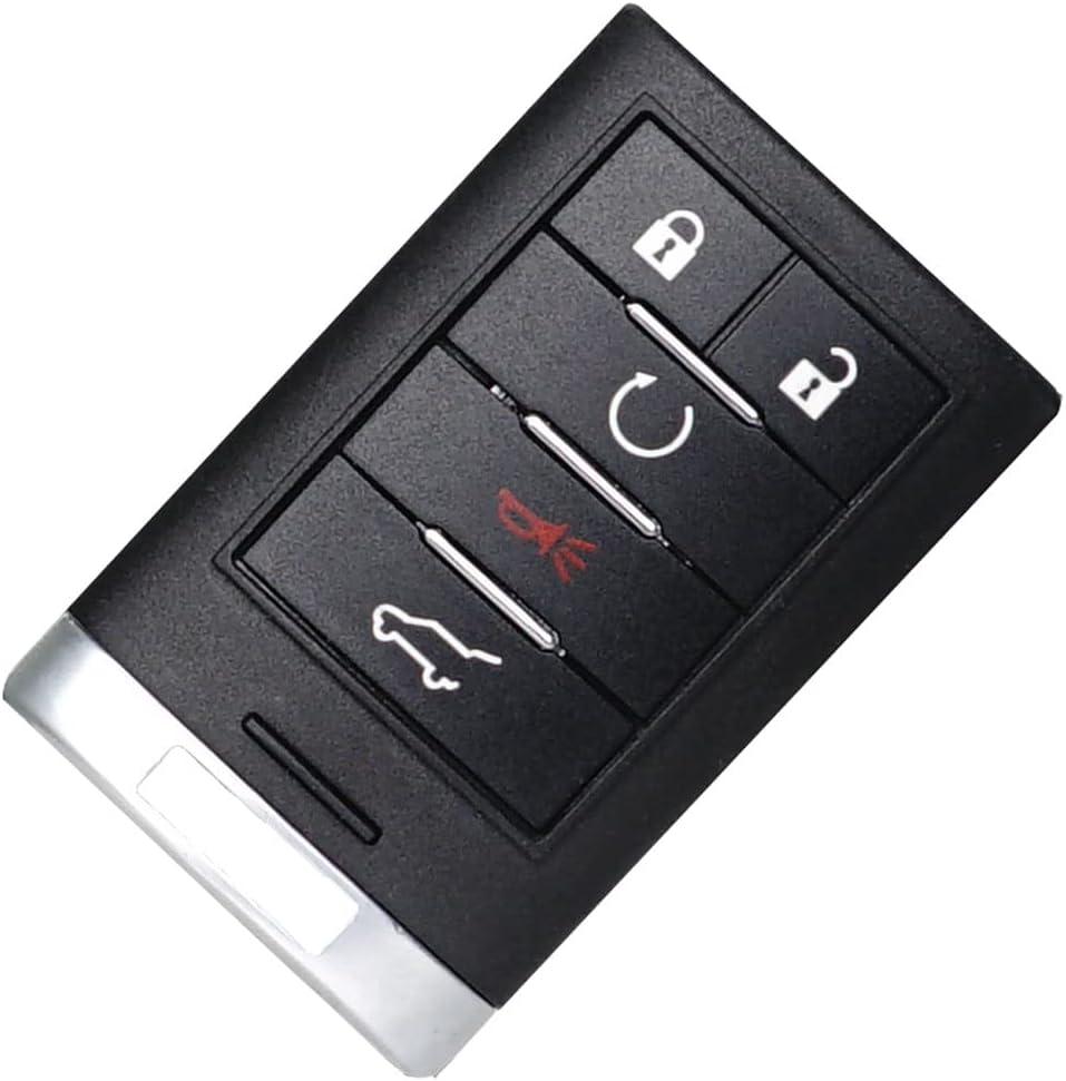 MechanMagic Keyless Entry Remote Control Key Fob Replacement Compatible for Cadillac SRX 2010-2015 ATS XTS 2013-2014 ELR Push Start Button Smart Proximity NBG009768T 22865375 DIY Programming