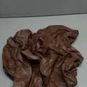 Newwiee 6 Pcs Leather Round Bar Stool Seat Covers, Waterproof PU Stretch Round Barstool Seat Covers Cushion with Elastic Bands for Bar Swivel Chair, 13 to 17 Inches(Brown)