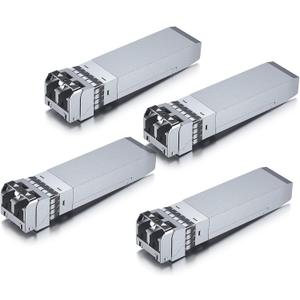 10Gtek 10GBase-SR SFP+ LC Transceiver, 10G 850nm Multimode SFP Module, up to 300 Meters, for Cisco SFP-10G-SR, Meraki MA-SFP-10GB-SR, Ubiquiti UniFi UF-MM-10G, Fortinet, Mikrotik and More, Pack of 4