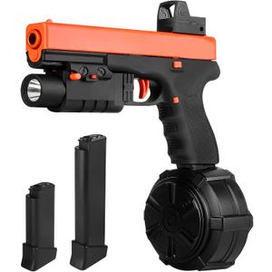 Electric Gel Toys New X2,Splat-Blaster Full Auto Includes Drum and Goggles for Outdoor Team Game for Ages 14+,Orange