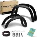 YHTAUTO OE Factory Style Fender Flares w/Hardware Kit Compatible with Dodge Ram 1500 2019-2024 New Body (Not Fit Classic & Rebel, TRX Model), Matte Black Wheel Flare Cover Protector, Set of 4