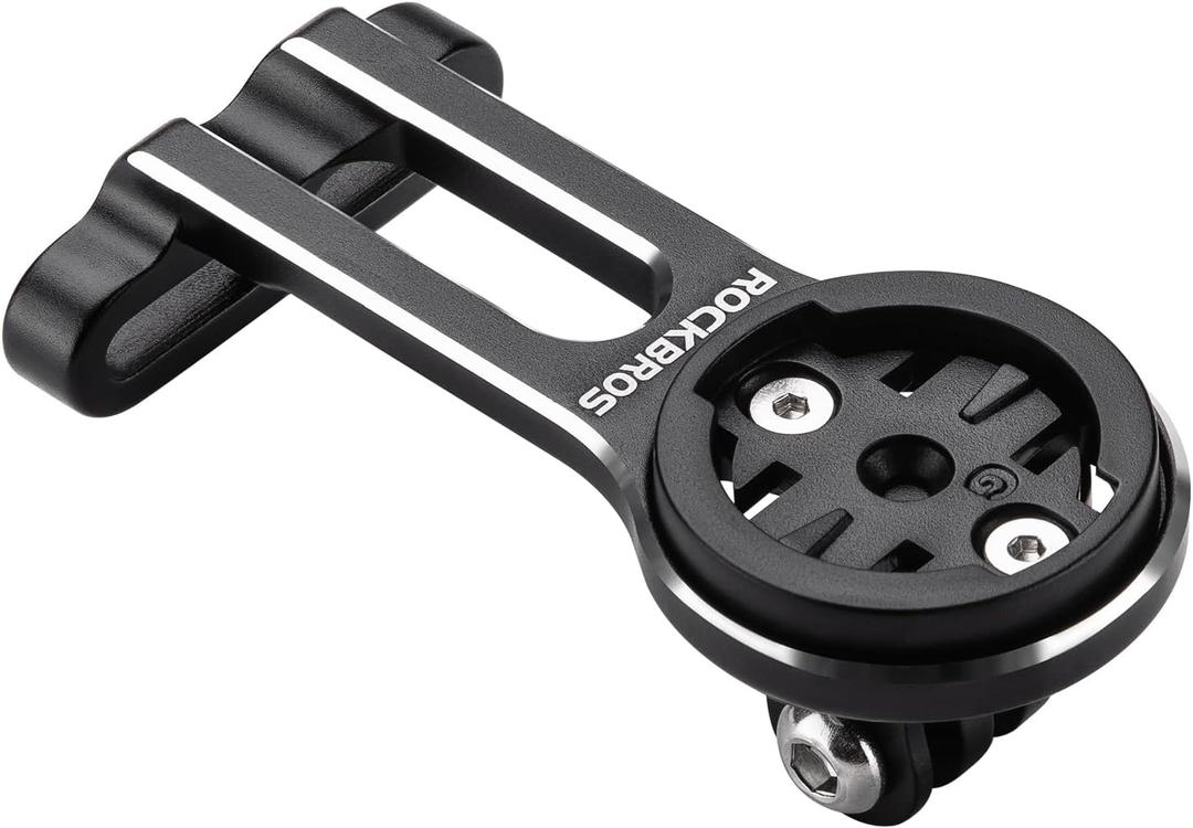 ROCKBROS Bike Computer Mount Out-Front Aluminum Integrated Bicycle Cycling Computer Mount Compatible with Garmin, Bryton, Go Pro