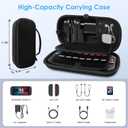 Reddening Switch 2 Carrying Case Compatible with Nintendo Switch 2, Protective Hard Shell Travel Case with 2 Screen Protector, 4 Thumb Caps, 2 Cleaning Cloths, 1 Cleaning Brush