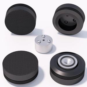 Preffair SP5020B 4Pcs HiFi Turntable Isolation Feet Speaker Foot Pads Amplifier Chassis Aluminum Isolation Feet Non-Slip Stand Feet Shock Absorber for DAC HiFi Amplifier (Stainless Steel Beads)