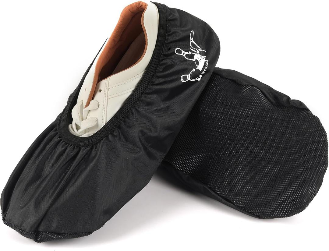 TonGass Reusable Bowling Shoe Protector Covers, Washable Slip-On Overshoes for Bowlings Shoes, Durable Stretch Fabric, Bowling Shoe Protection Accessory (Medium (Mens Size 7-8.5, Womens Size 9-11))