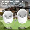 KINGTOP Golf Hole Cup Fit PGA/USGA Regulations, Golf Accessories for Backyard Practice Putting Green, 4 Inches and 6 Inches