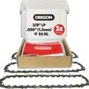 Oregon 3-Pack Chainsaw Chain 3/8" LP Pitch, .050" (1.3 mm) Gauge for 16" (40cm) Bar, 56 Drive Links  Low-kickback Replacement Saw Chain, Fits Husqvarna, Echo, Ryobi, Greenworks, Craftsman and more