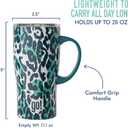 20oz Stainless Steel Handle Tumbler with Triple Insulation & Copper Lining  Keeps Coffee Hot for 6 Hours & Drinks Cold for 18  Spill-Resistant Press-On Lid with Sliding Sip Design (Multi Animal)