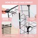 Guinea Pig Cages with Door and Top, 25x25x12inch Small Animal Cage, 12pcs Metal Grid Panels Small Animal Playpen, Expandable Cage for Guinea Pigs, Rabbits, Hamsters and Hedgehogs, Kitten