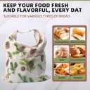 Reusable Beeswax Bread Bags for Homemade Bread,Sourdough Bread Bag with Zipper,Eco-Friendly Cotton Large Food Storage Bags to Keep Fresh,Bakery Essentials(2 Pack)