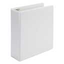 Samsill Economy 2 Inch Mini 3 Ring Binder 5.5 x 8.5 Round Ring Binder, Non-Stick Customizable Cover, 2" View, Single, White