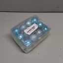 MECCANIXITY Christmas Ball Ornaments Christmas Tree Decorations Balls Lake Blue 1.6"/4CM for Party Decoration Wedding Holiday Christmas Decor 24Pcs