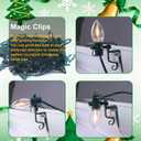 C9 LED Outdoor Christmas Lights,C9 String Lights with Quick Clips,for Xmas House Roof Gutter,Plug in & Connectable,50FT 50 Light,Warm White