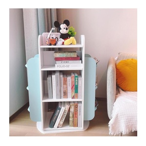 Heehee Rotating Bookshelf 360 Display Bookcase Storage Rack Children's Book Shelf Organizer for Kids Wood Book Display Stand Case Bookrack (Engineered Wood)
