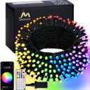 JMEXSUSS APP Controlled Color Changing Christmas Lights, 66ft 200 LED RGB String Lights Green Wire with Remote, Smart Christmas Tree Lights Plug in for Room Bedroom Party Indoor Outdoor Home Decor